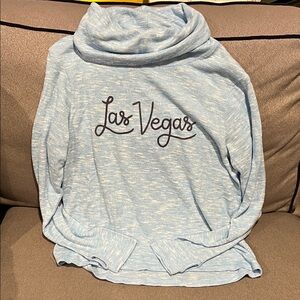 Sky Blue Las Vegas Women's Cowl Neck Sweater